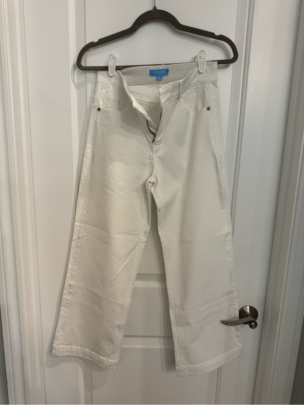 Draper James White Wide Leg Jeans
